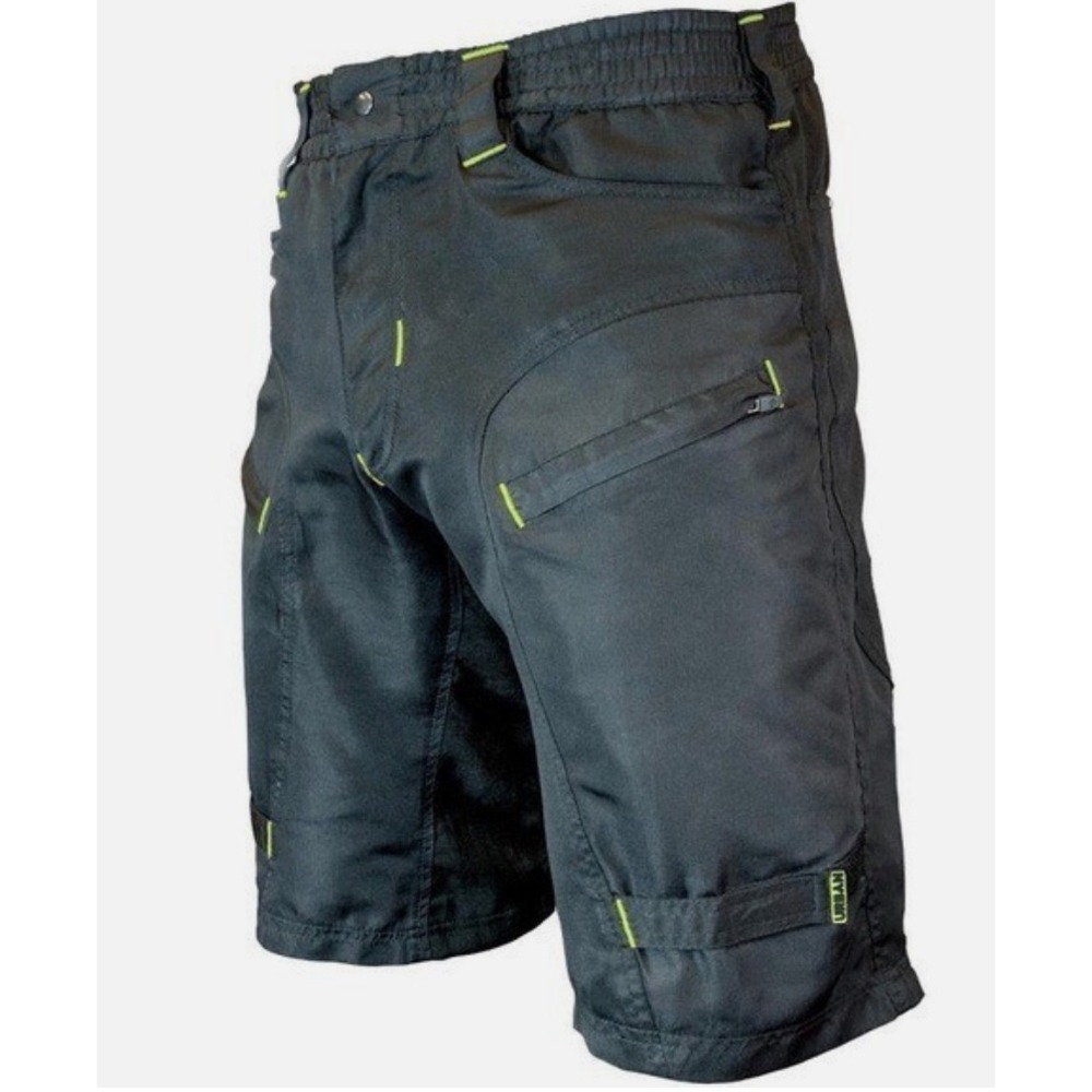 Urban Cycling Apparel Mens XL Mountain Bike Shorts Black Neon‎ MTB Baggy Trail